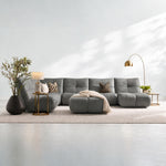 Comet Corner Sofa - Combination 1 - Corner Sofa Group With Footstool Fabric — SFA-PEY-08 GRAPHITE, gallery image 1