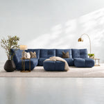 Comet Corner Sofa - Combination 1 - Corner Sofa Group With Footstool Fabric — SFA-PEY-10 CHARCOAL, gallery image 1