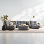 Comet Corner Sofa - Combination 1 - Corner Sofa Group With Footstool Fabric — SFA-PEY-12 ELEPHANT, gallery image 1