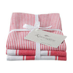 Kensington Stripe Tea Towel Red Set Of 3 - Kensington Stripe Tea Towel Red Set Of 3 Sterling Home 1
