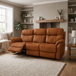 Cava 3 Seater Power Recliner - 3 Seater Sofa 2 Power Recliners Cat 30F - Power Recliner with USB — SK-077D TAN, gallery image 1