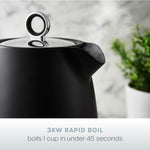 Serenity Kettle 1.7L Matte Black - Serenity Kettle 1.7L Matte Black Sterling Home 4