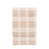 Checkmate Rolled Fleece Cream
