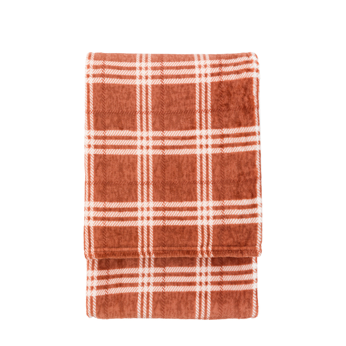 Checkmate Rolled Fleece Brown Blankets & Throws Sterling Home 1