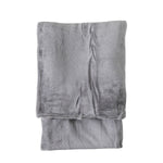 Rolled Flannel Fleece Silver Blankets & Throws Sterling Home 1