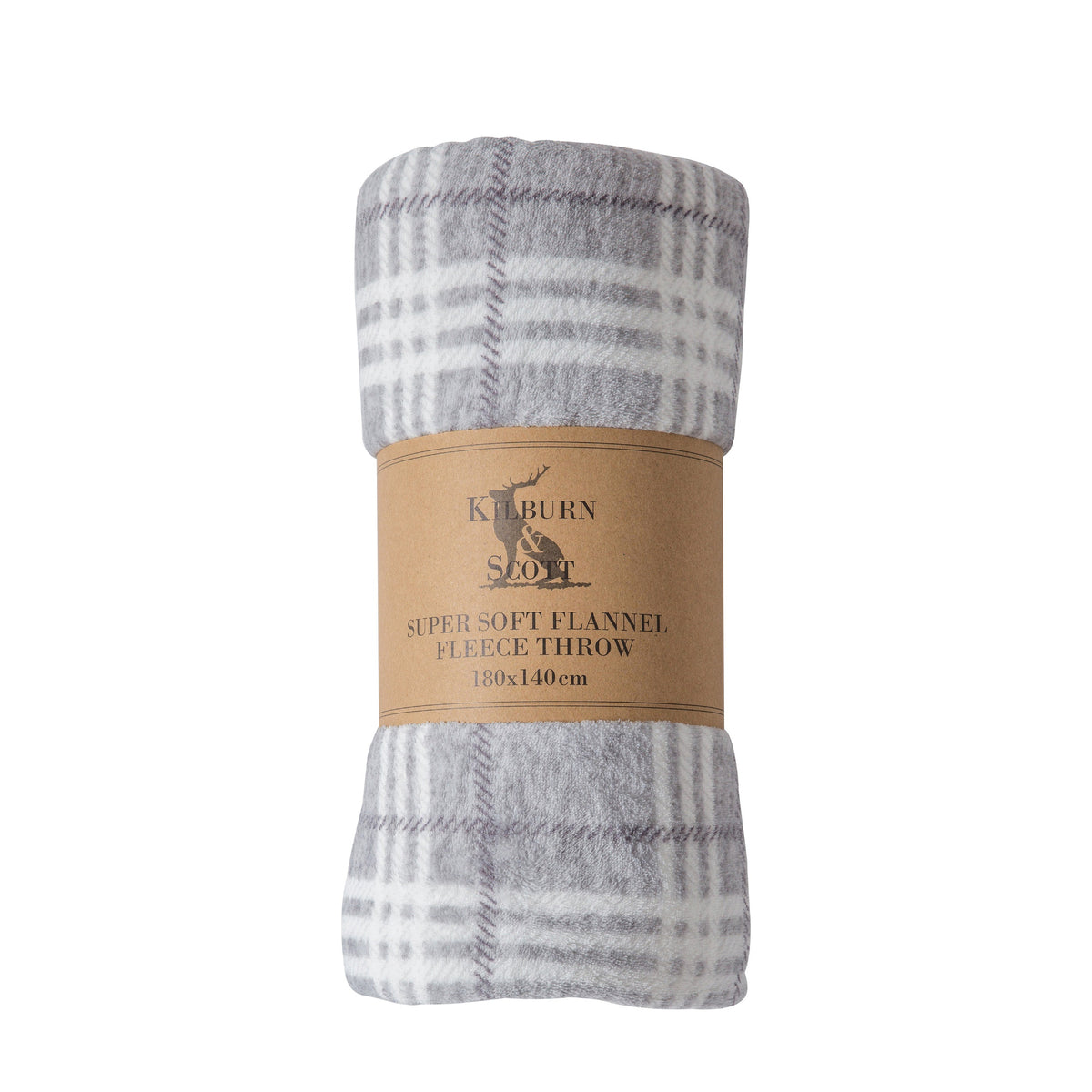 Checkmate Rolled Fleece Silver Blankets & Throws Sterling Home 1