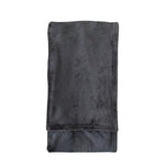 Rolled Flannel Fleece Grey Blankets & Throws Sterling Home 1