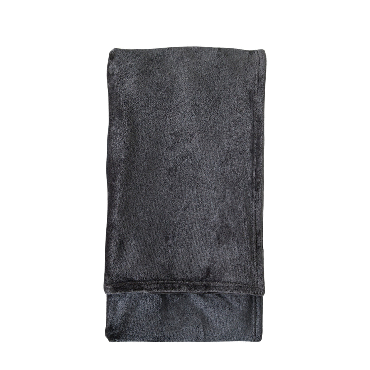 Rolled Flannel Fleece Grey Blankets & Throws Sterling Home 1