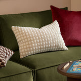 Softie Grid Quilted Cushion Natural 40X60CM