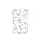 Siip Floral Fluted Mug Navy White Sterling Home 1