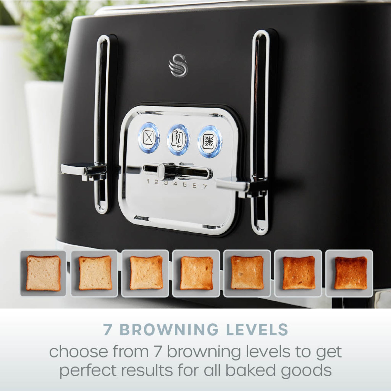 Serenity Toaster 4 Slice Matte Black - SALE Serenity Toaster 4 Slice Matte Black Sterling Home 2