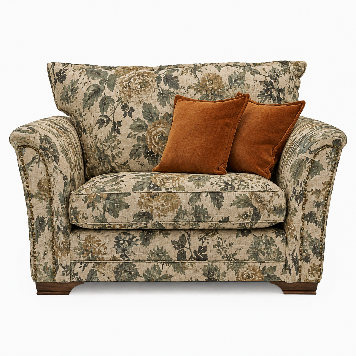 Burton Loveseat - Snuggler Grade G Loveseats Sterling Home 6 4120 : Sage Antique Limoges Floral Print