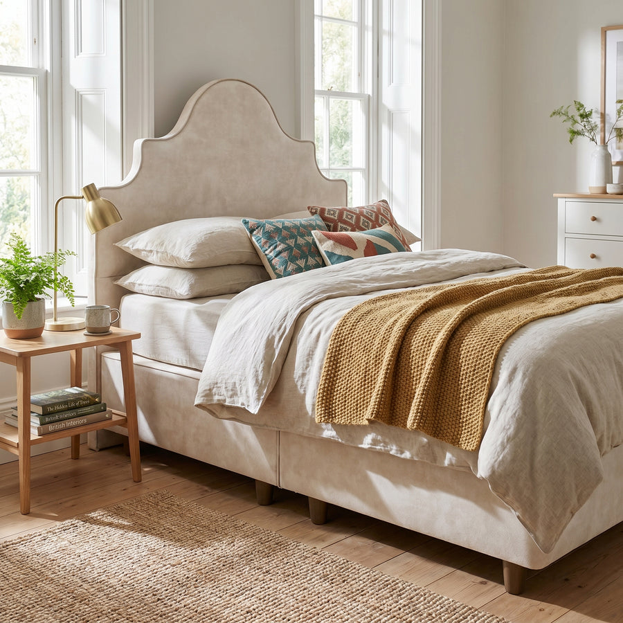 Harrison Spinks Sapana Divan Bed Set - True Edge Divan Set 135 x 190cm - Double Beds Sterling Home 2