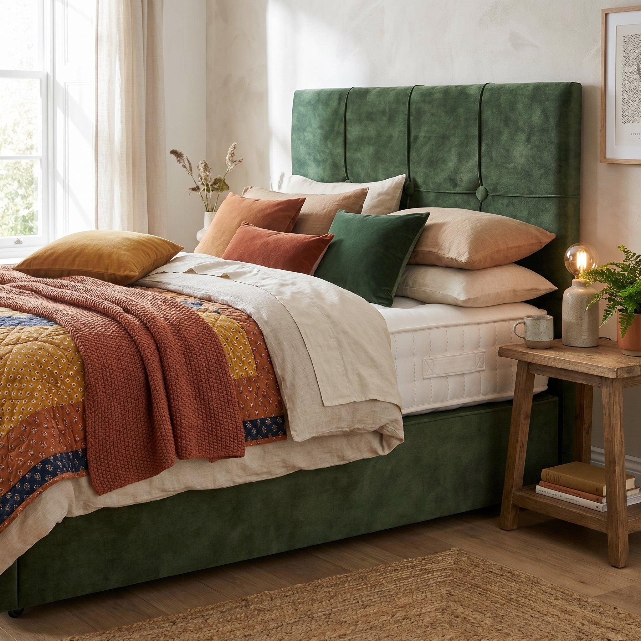 Harrison Spinks Sen Divan Bed Set - Padded Top Divan Set 135 x 190cm - Double Beds Sterling Home 2