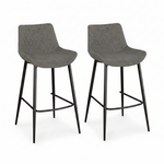 Ace Pair of Antique Grey Bar Stools - Bar Stool - Pair Antique Grey Sterling Home 1