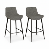 Ace Pair of Antique Grey Bar Stools