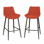Ace Pair of Burnt Orange Bar Stools - Bar Stool - Pair Burnt Orange Sterling Home 1