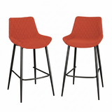 Ace Pair of Burnt Orange Bar Stools
