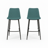 Ace Pair of Mineral Blue Bar Stools