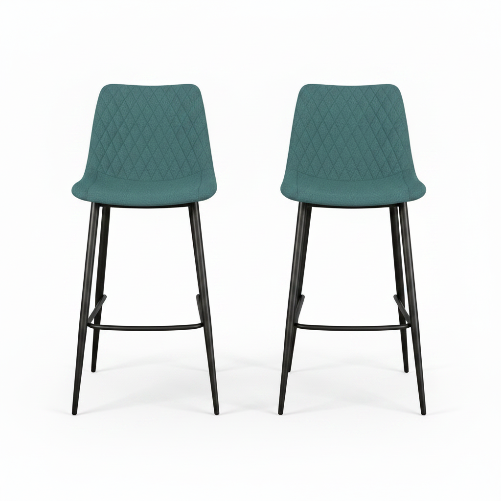 Ace Pair of Mineral Blue Bar Stools - Bar Stool - Pair Mineral Blue Sterling Home 1