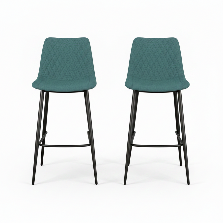 Ace Pair of Mineral Blue Bar Stools - Bar Stool - Pair Mineral Blue Sterling Home 1