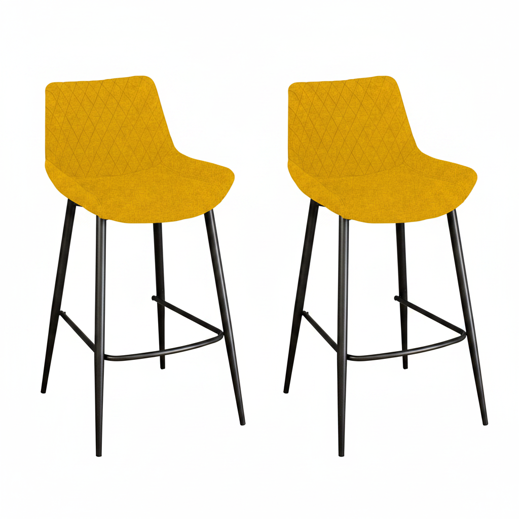 Ace Pair of Saffron Bar Stools - Bar Stool - Pair Saffron Sterling Home 1
