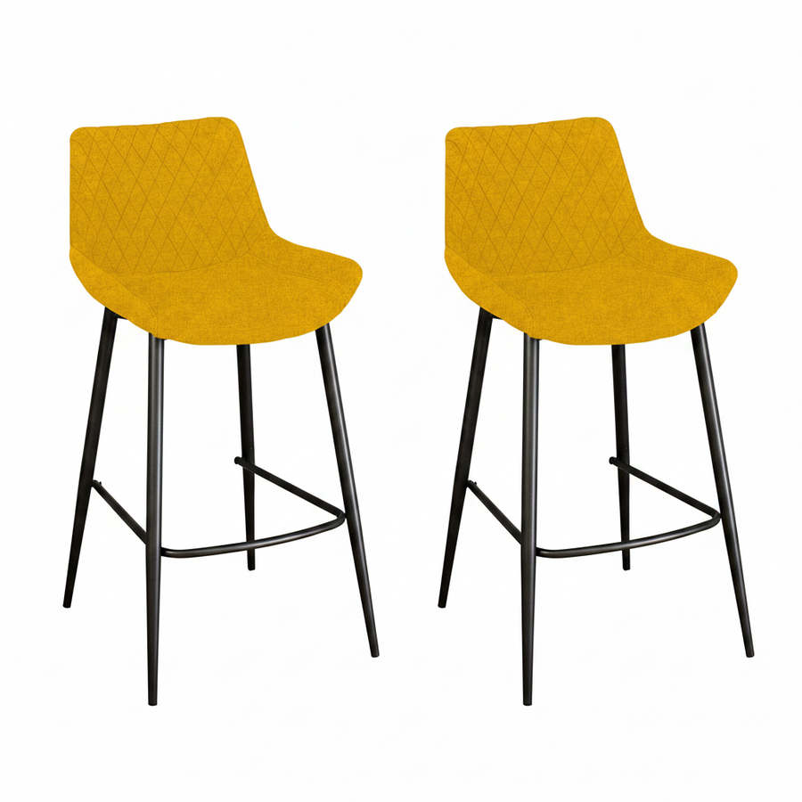 Ace Pair of Saffron Bar Stools - Bar Stool - Pair Saffron Sterling Home 1