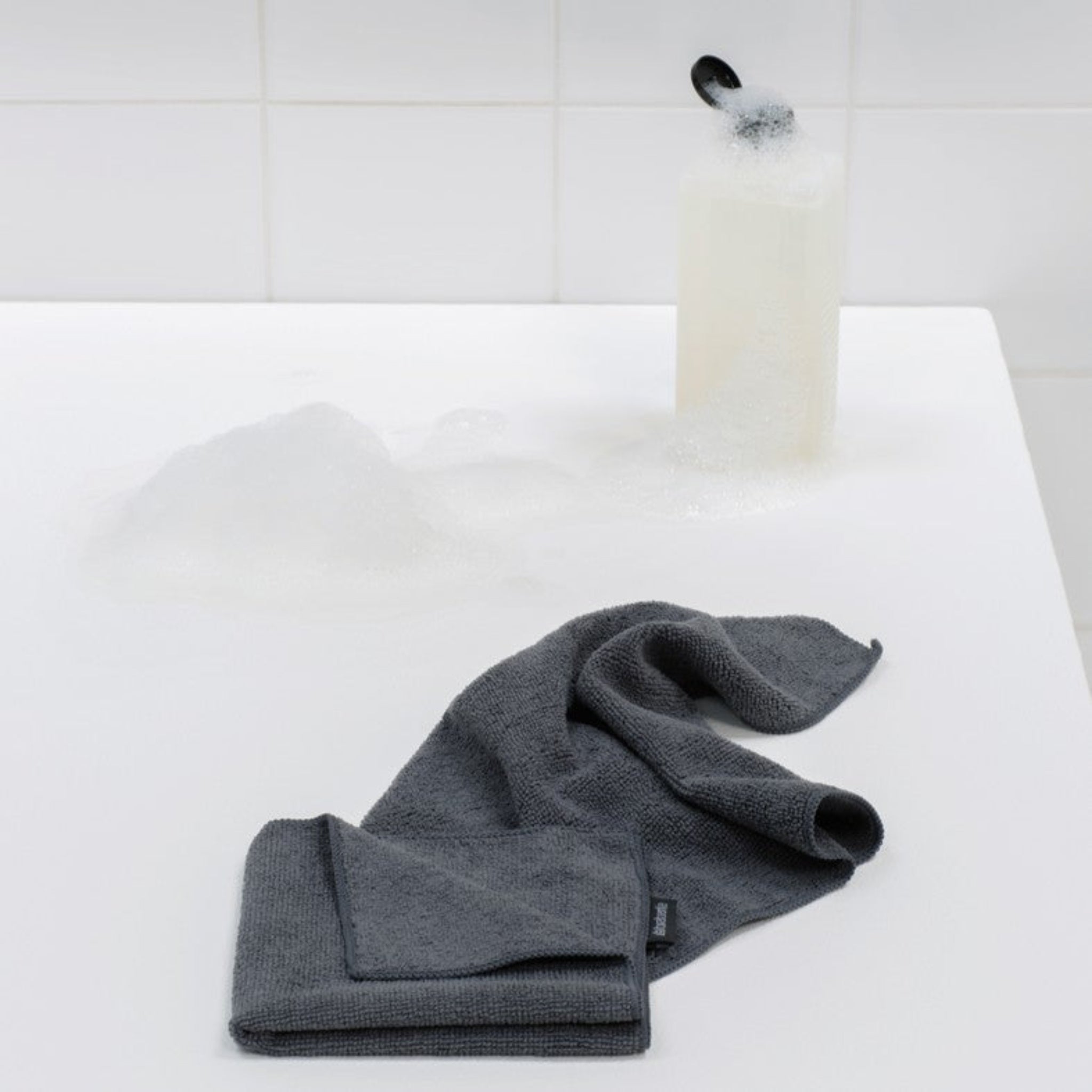 Microfibre Dish Cloths Set of 2 Dark Grey Sterling Home 2