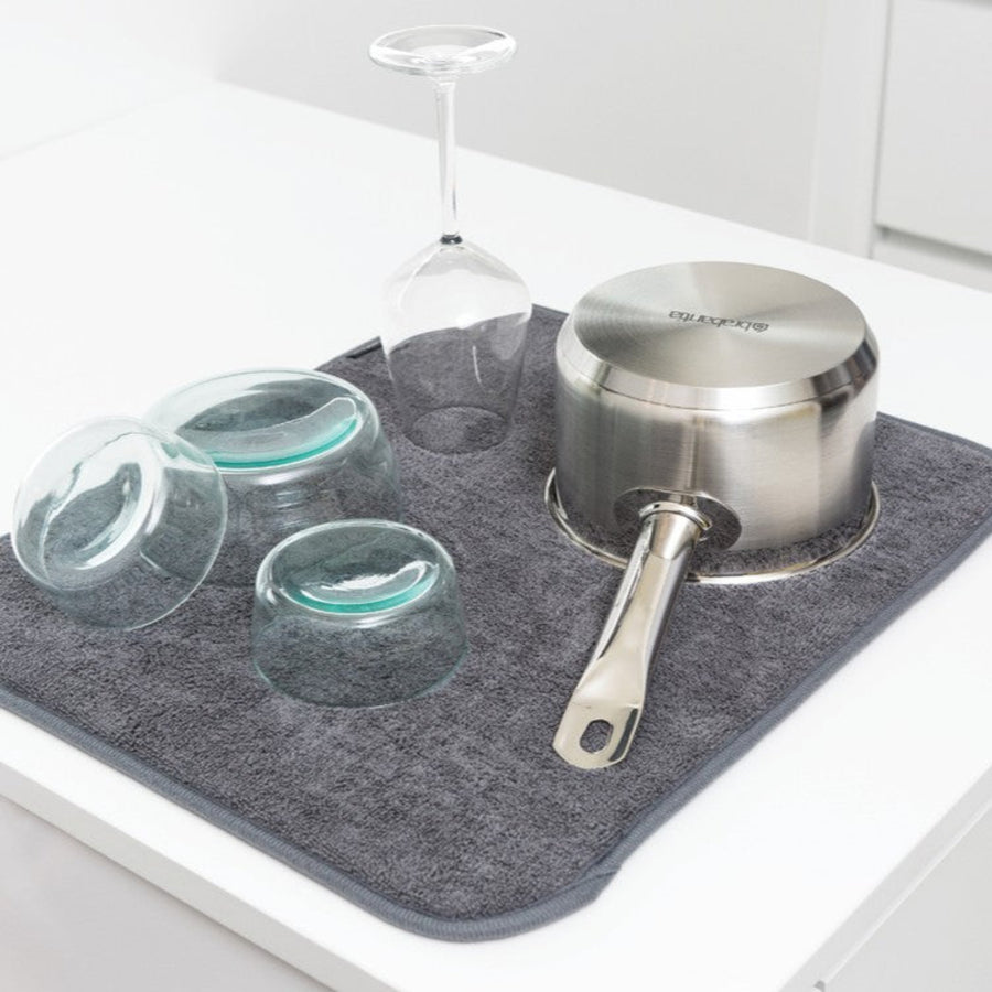 Microfibre Dish Drying Mat Dark Grey Sterling Home 2