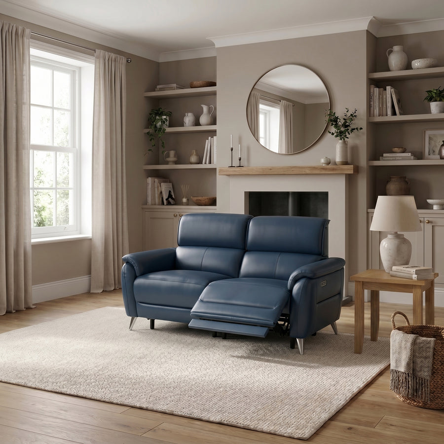 Sol 2 Seater Recliner Sofa - 2 Seater Power Recliner Sofa with Head Tilt Cat 60