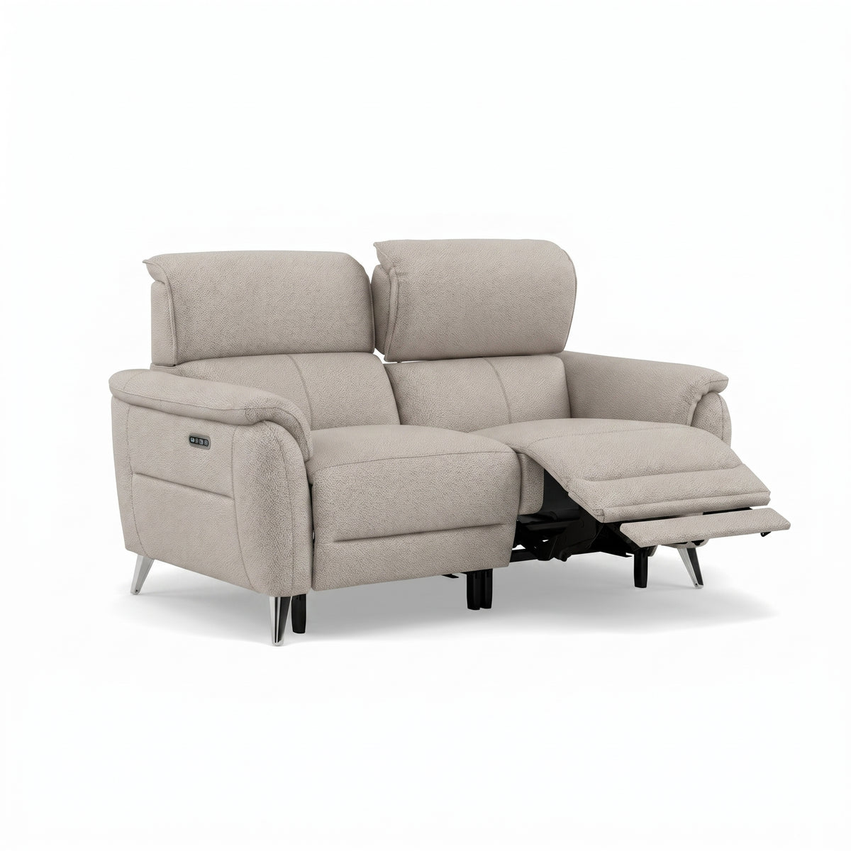 Sol 2 Seater Recliner Sofa - 2 Seater Power Recliner Sofa with Head Tilt F6 — Dexter Stone 43502, gallery image 1