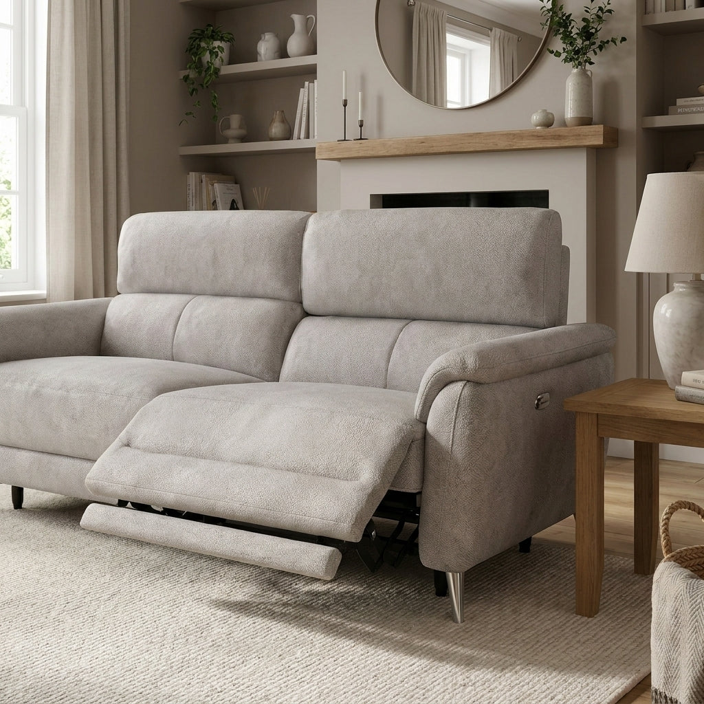 Sol 3 Seater Recliner Sofa - 3 Seater Power Recliner Sofa with Head Tilt F6 3 Seater Sofas Sterling Home 3