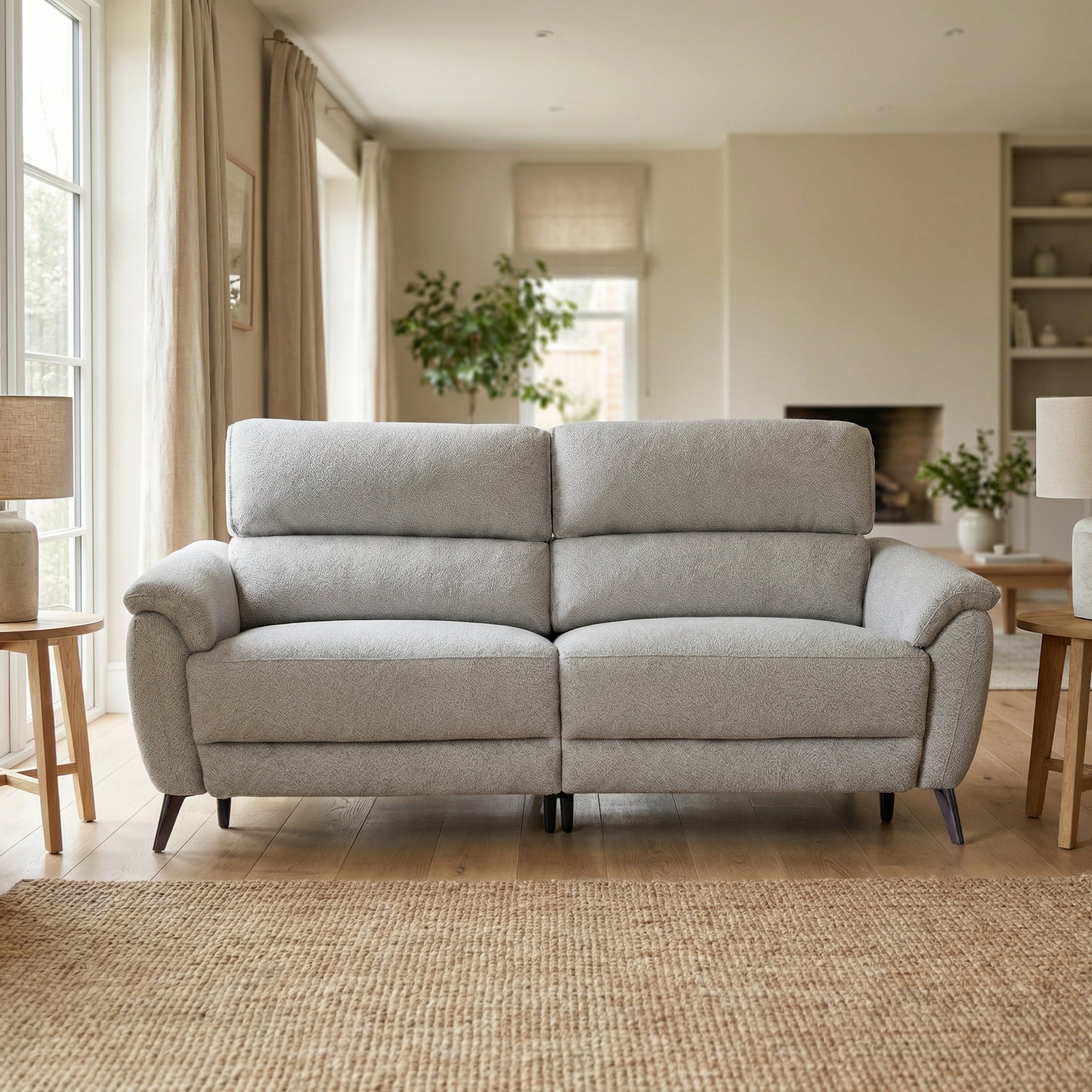 Sol 3 Seater Recliner Sofa - 3 Seater Power Recliner Sofa with Head Tilt Cat 60 3 Seater Sofas Sterling Home 2