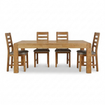 Solvi Extending Dining Table & 4 Dining Chairs Set