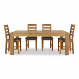 Solvi Extending Dining Table & 4 Dining Chairs Set