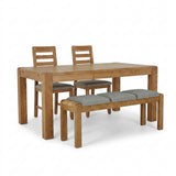 Solvi Extending Dining Table,  Bench & 2 Dining Chairs Set