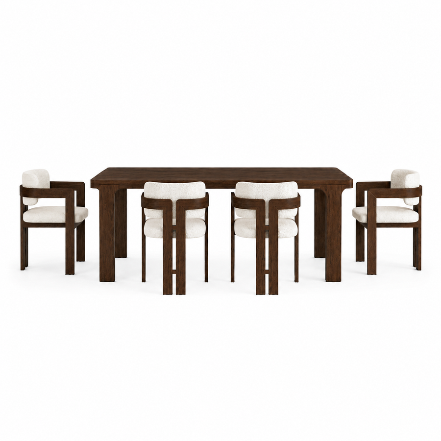 Sonoma Large Extending Dining Table & 4 Dining Armchairs Set Tables Sterling Home 1