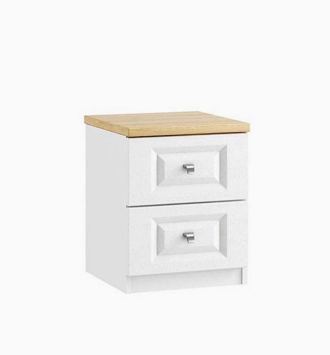 Sorrento 2 Drawer Bedside Cabinet - 2 Drawer Bedside Sterling Home 1