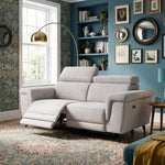 Sparta 2 Seater Recliner Sofa - 2 Str W/ 2 Power Recliner W/ 2 Ratchet Headrest Fabric - Power with Manual Headrest 2 Seater Sofas Sterling Home 2