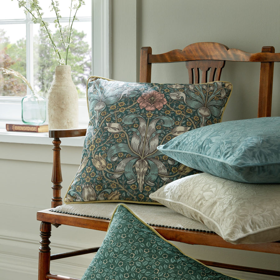 William Morris At Home Spring Thicket Mineral Cushion - Morris At Home Spring Thicket Mineral Cushion 45CM Sterling Home 1