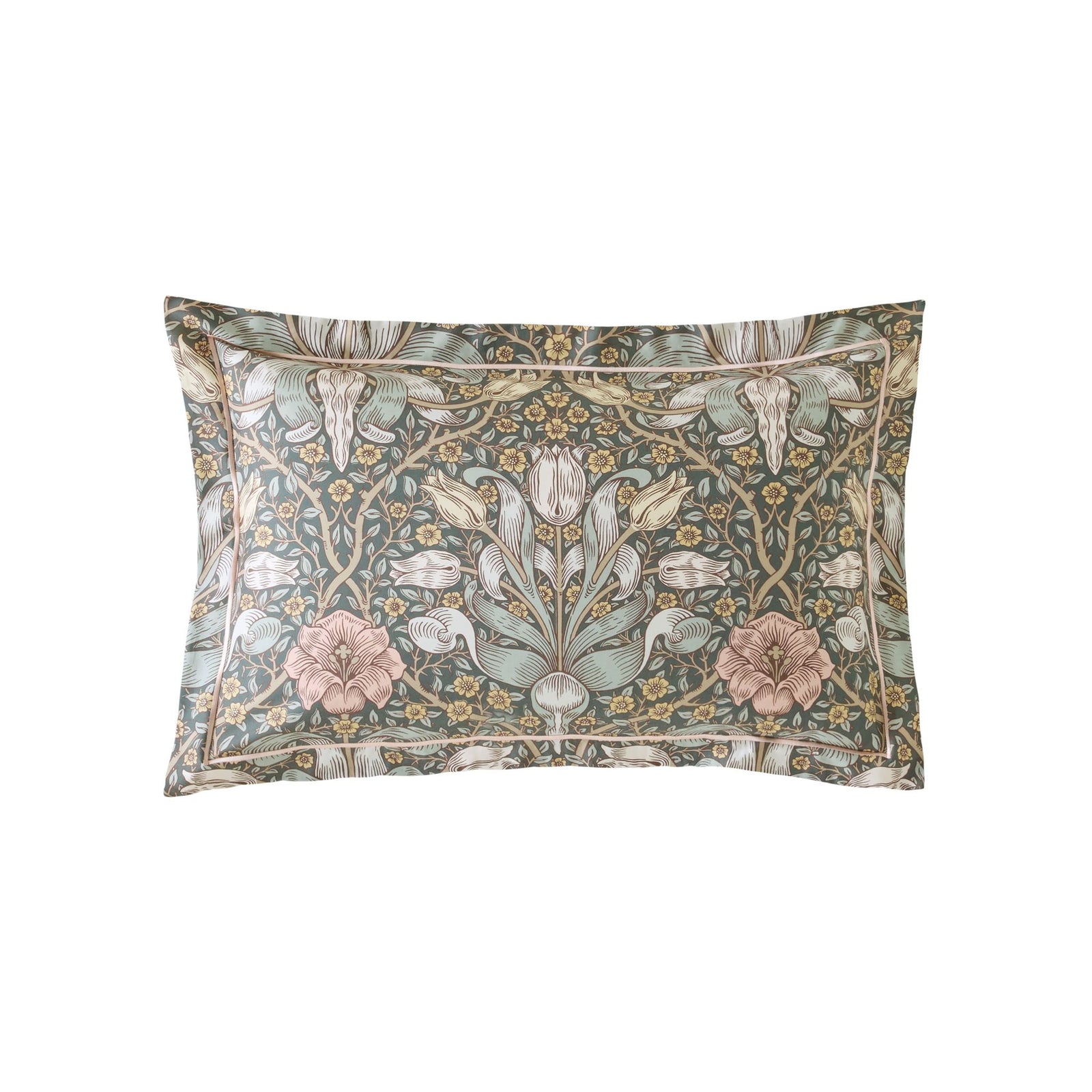 William Morris At Home Spring Thicket Mineral Oxford Pillowcase Pair - Spring Thicket Mineral Oxford Pillowcase Pair Sterling Home 1
