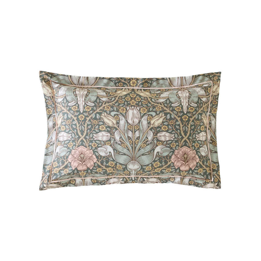 William Morris At Home Spring Thicket Mineral Oxford Pillowcase Pair - Spring Thicket Mineral Oxford Pillowcase Pair Sterling Home 1