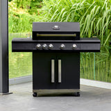 Stealth 4 Burner With Side Burner Black