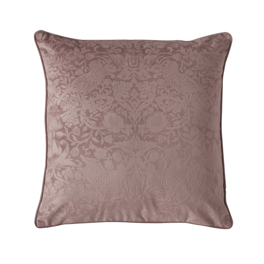 William Morris At Home Strawberry Thief Cushion Tea Rose - Strawberry Thief Cushion Tea Rose 50CM Sterling Home 1