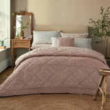 William Morris At Home Strawberry Thief Bedspread Tea Rose