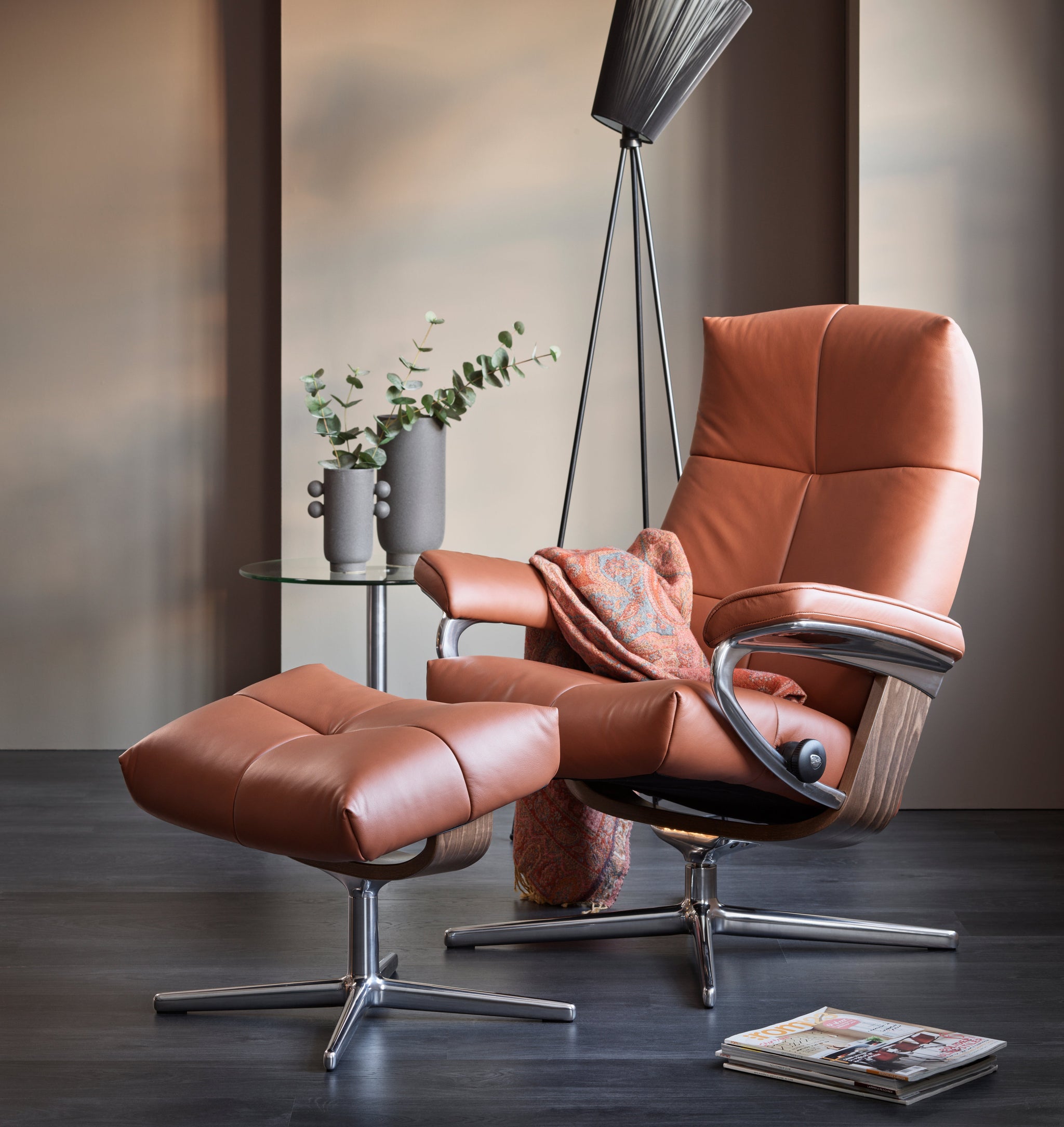 David Stressless Chair + Stool Signature Base - Small Chair + Stool Signature Base Paloma - Manual Recliner - Small Sterling Home 2