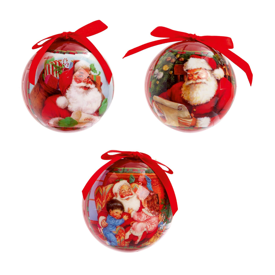 Santa Shatter Proof Bauble - C Santa Deco Bauble 7.5CM Mixed Sterling Home 1