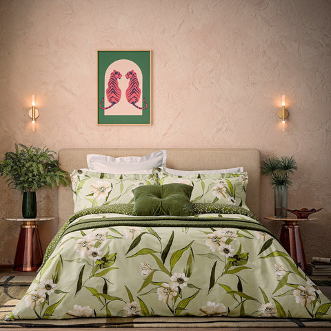 Ted Baker Cabana Green Duvet Cover Set - Cabana Green Duvet Set King Sterling Home 1