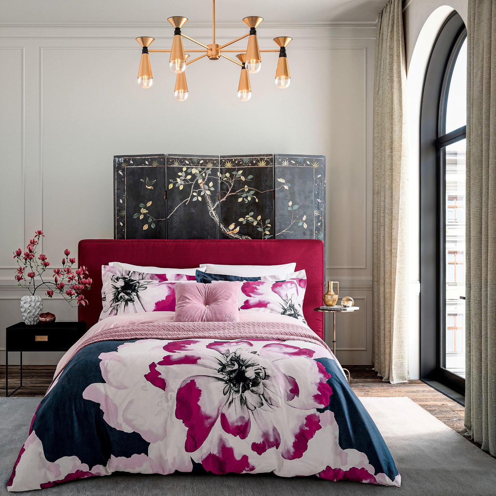 Ted Baker Inky Bloom Duvet Cover Set - Inky Bloom Duvet Set King Sterling Home 1