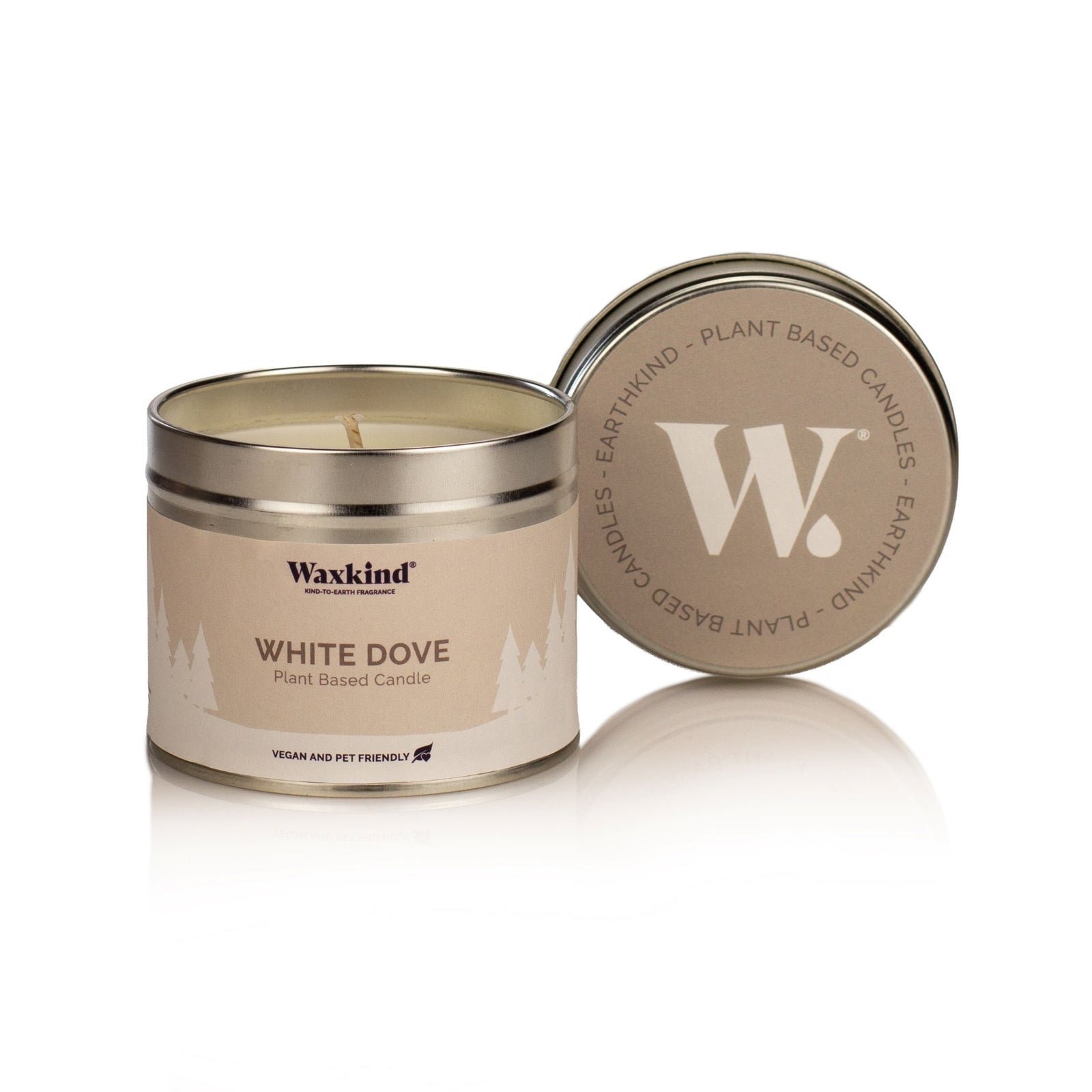 Wax Kind White Dove Candle Tin - WK White Dove Candle Tin Sterling Home 1